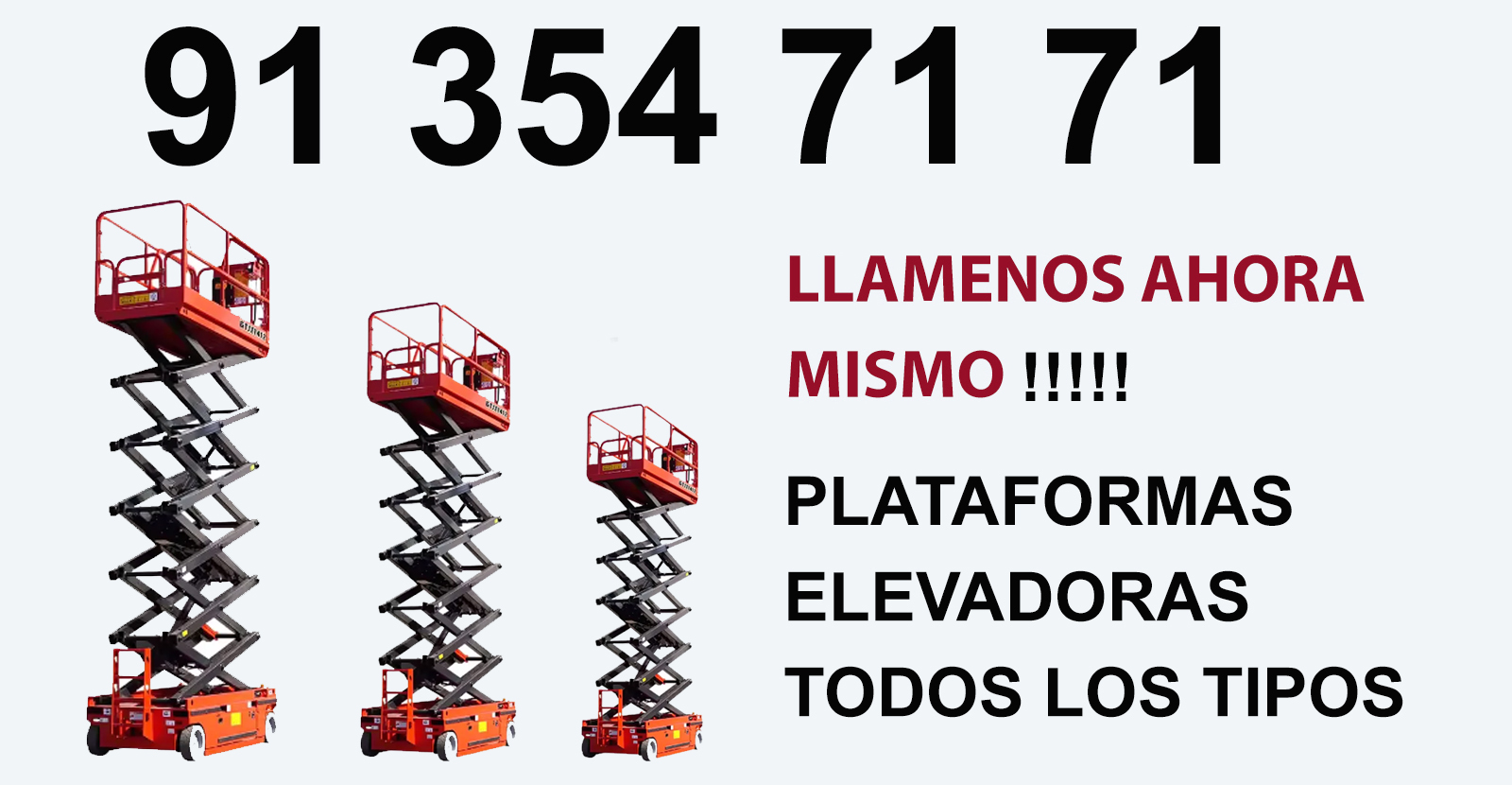 Maquina plataforma elevadora de alquiler en Usera