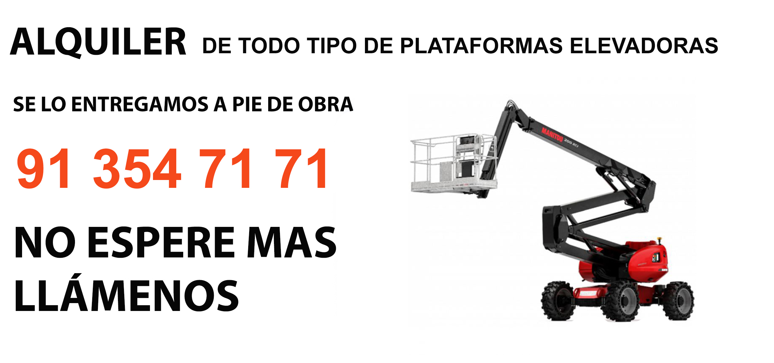 Alquiler Plataforma Elevadora en Usera